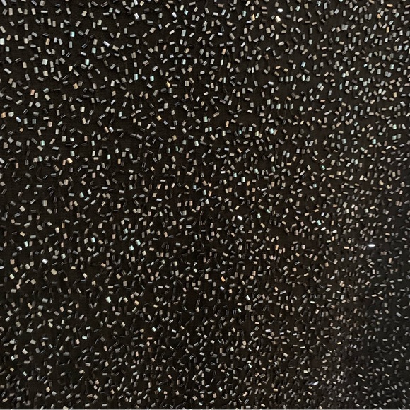 Vintage stunning Brilliante by JA SzSn black beaded full length gown - Picture 7 of 14